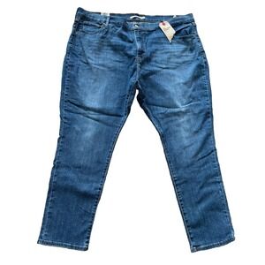 Levis 721 High Rise Skinny Jeans 26W S Blue Hypersoft Stretch Plus Size NEW